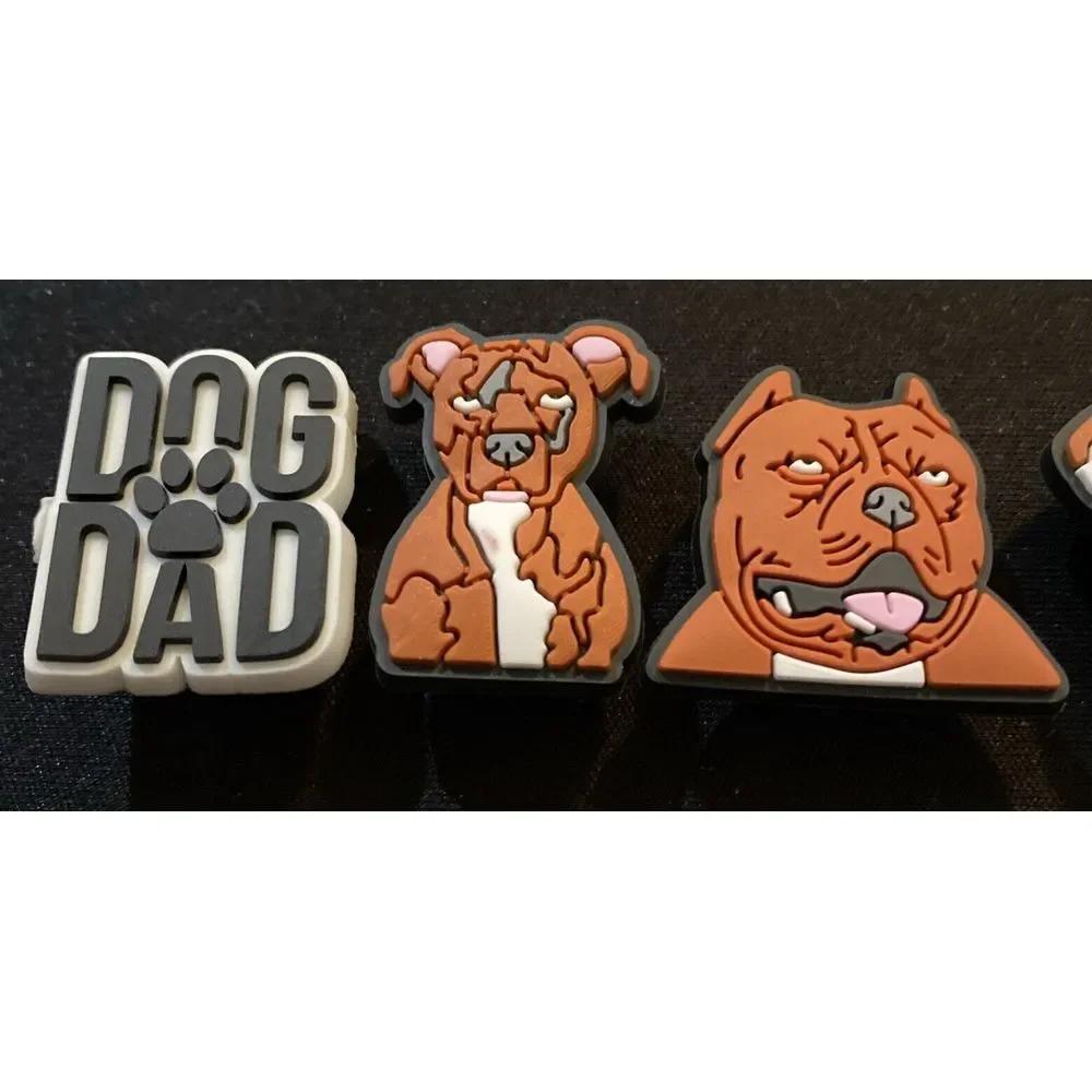 Dog Dad w/ PawPrint Croc Shoe‎ Charms Accessory Six Piece Collection